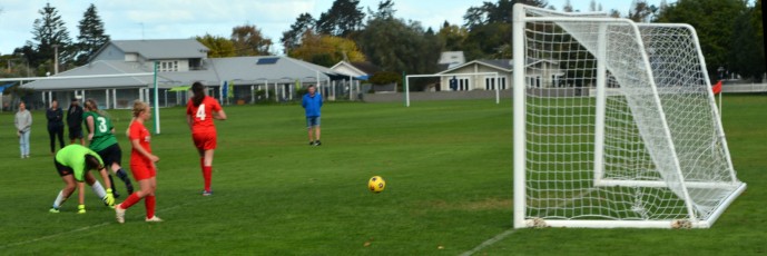 Ngaruawahia's third goal (rebounded from the back of the net).