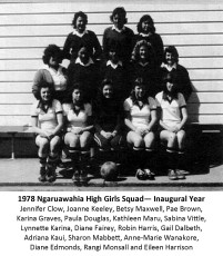 1978 Ngaruawahia High Girls