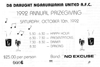 1992 Prizegiving Ticket