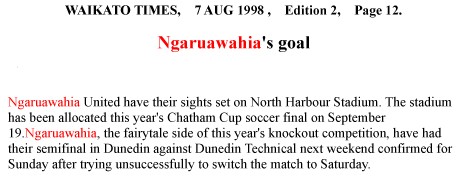 August 07 - Ngaruawahia's goal